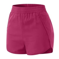 Aaiaymet Teretane kratke hlače Žene Žene Trčanje treninga Elastična hlače za struk Shorts Pocket Hlače,