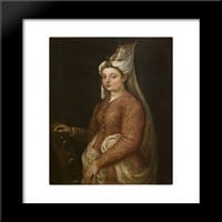 Kamerija, kćerka Suleimana Veličanstvena uokvirena umjetnička print Titian