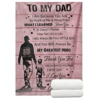 Pokloni za tatu Dad Pokloni od kćeri Rođendanski pokloni za tatu Super Soft Cosy Flannel bacanje pokriva,