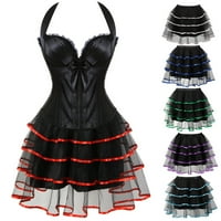 Odieerbi suknje za ženske suknje za punk mreže Cosplay kostim Retro gotički gusarski plesni suknje pokazuju