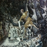 Zacchaeus u stablu Sycamore, James Tissot Poster Print