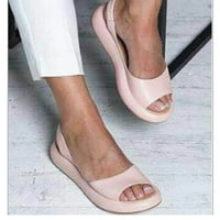 Sandale Žene Ljeto Čvrsto kože Otvorene prstiju Ležerne prilike elastične trake