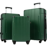 Komplet za prtljag za žene, tvrdoglave spinner kofer sa laganim blokadom, laganom šišnom prtljagom za