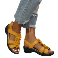 Ženske klizne sandale dame Ljetni modni višebojni cvjetni okrugli nožni i petlji sa sandale za žene