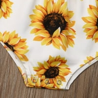 Ljeto novorođenče djevojčice odjeća kratki rukav ruffles Romper suncokretov kombinezon za uskrsnu odjeću