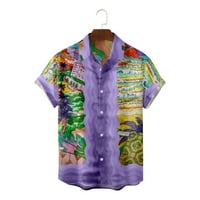 Muška majica Muška ljetna modna modna modna morska obala Havajska košulja za tiskane bluze za muškarce,