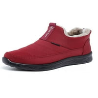 WAZSHOP unise zimske cipele plišane obloge čizme za snijeg na toplim čizme protiv klizanja Fau krzno casual comfort cipele muške gležnje bootie prozračne ženske crvene boje