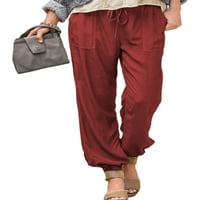 Colisha ženske harem hlače casual obične radne hlače dame nacrtaju struine pantalone sa džepovima