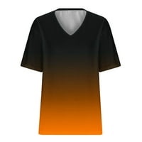Cacommmark Pi ženski vrhovi plus veličina bluza za čišćenje ljetna V izrezane labave majice