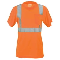 Ženska majica visoke vidljivosti s džepom, tip R klase 2, narandžasta, velika, sačuva