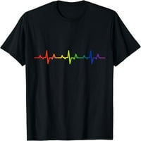 Gay heartbeat ponos rainbow flag lgbtq cool lgbt ally poklon majica