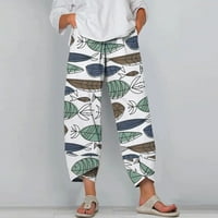 Žene Ljeto Ležerne prilike Udobni izgled Visoki struk Riblje Ispiši patchwork Capri pantalone Ženske