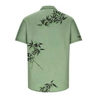 Aufmer ljetne majice za muškarce čišćenje muške modne casual tipke Havaii ispis bluza s kratkim rukavima