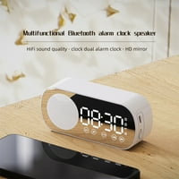 Digitalni sat punjivi Bluetooth - kompatibilni zvučnik višenamjenski bijeli