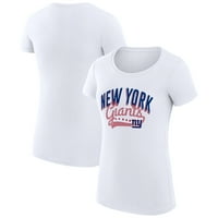 Ženska G-III 4her by Carl Banke Bijeli New York Giants Filigranski logotip ugrađena majica
