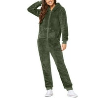 Pedort Women's Full Zip dugih rukava ovratnik Sherpa jakna Fuzzy kaput Zimska odjeća Vojska zelena,