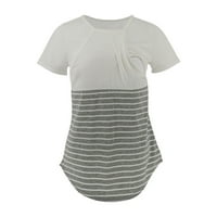 Giligiliso Clearence Majzni odjeća za žene Dame Fashion Solid Stripe Print Kratki rukav Materinstvo