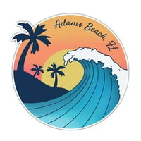 Adams Beach Florida Suvenir Vinil naljepnica naljepnica vala dizajn