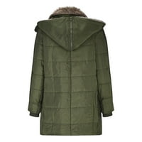 Zimski kaputi za djevojke Crew vrat dukserice s dugim rukavima Parkvas ženska jakna vojska zelena l