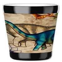 Šalica za piće Mugzie 16-unce s uklonjivim izoliranim viljućima - DINGLE dinosaurusi
