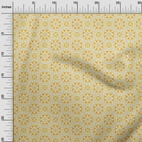 Onuone pamuk poplin žuta tkanina umjetnička cvjetna i osmorovna oblika geometrijske tkanine za šivanje