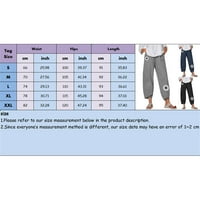 Obrežene hlače za žene ured za žene Capri hlače sa džepovima širok noga casual meko hlače lagane kaprisu Stretch pantalone za žene Radne ležerne veličine