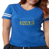 Cafepress - Stop War Vintage I stajam sa majicom zastava u Ukrajini - Ženska fudbalska majica