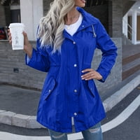 Fitoronska ženska kišna jakna s kaputom od kapuljača vodootporni vjetar otporni na anorak kaput vanjska