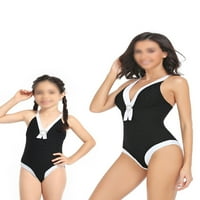 Innerwin Maina i kćer Porodica koja odgovara kupaćim kostima bez rukava bez rukava jedan žica bez roditeljskog