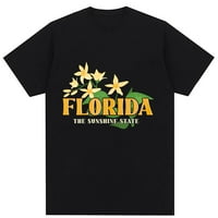 Florida Sunshine State Vintage Palms Majica kratkih rukava za muškarce Žene Crna Ležerna tee