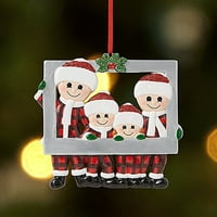Jiaroswwei Creative Slatka porodična fotografija privjesak ukras za božićno drvo ukras