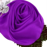 Boutonniere Corsage Bridal Bouquet Brooch Clip Bridal Vjenčanica - tamno ljubičasta ruža