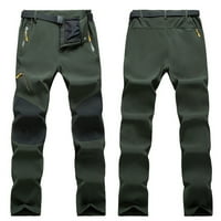 Teretne pantalone za muškarce labavi fit solidna boja elastična struka ravno puna dužina džepova sa