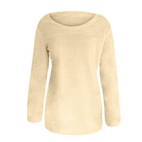 Prinxy Fall vrhovi za žene plišani džemper modne majice za blube s modnim majicama za žene dugih rukava