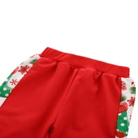 Seyurigaoka Kids Girls Boys Božićna set odjeće, okrugli ovratnik pulover i pantalone