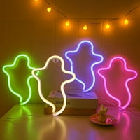 Neon Svjetlosni oblik duha viseći ukras LED Halloween Dekorativni neonski znak za zabavu
