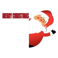 Loopsun Domaći ukrasi za Božić, Stereoskop Santa Claus Deer Košarica Drvena vrata Kutna naljepnica Okvir