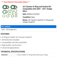 C System O-prsten i komplet za brtvu - kompatibilan sa - Dodge Nitro 2010