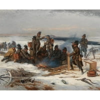 Wilhelm Richter Black Ornate uokviren dvostruki matted muzej umjetnosti pod nazivom: vojnici odmaraju