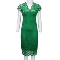 USMIXI ljetne haljine za ženske plus veličine party elegantna čipka patchwork omota za olovke casual