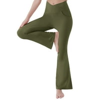 Cotonie Womens Crossover gamaše visokog struka Ležerne prilike Slatka rastezljiva vježba Elegantne joge