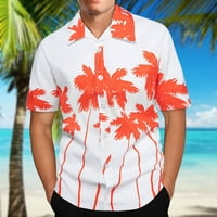 CLlios Havajska majica za muškarce Ljetna tropska grafička majica modni majica kratkih rukava niz velike