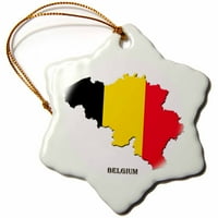 3Droza Belgija na mapi - Ornament snega