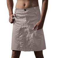 wendunide hlače za muškarce muške modne casual škotskog stila Retro solid džep pluse suknja muške casual