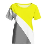 Dyegold Ljetni vrhovi za žene, majice kratkih rukava Tee ženske košulje Casual Basic Ljetne tunike Grede