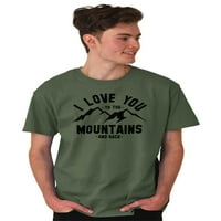 Volim te do planina planinarki par muške grafičke majice majice, brisko brendovi l