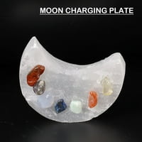 GUSTAVE Izlječenje kristala Čakra Kamenje sa selenite Moon Stone Bowl Prirodni dragulj za liječenje