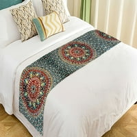 Geometrija Trellis Bed Runner, Mandala Hipi Bed trkači šalovi za krevet