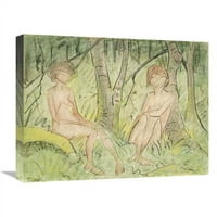 Globalna galerija u. Dvije žene u šumarskom umjetnosti Print - Otto Mueller