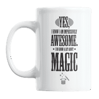 Awesome znam puno o magiju, smiješni mađioničar citira kafu i čaj poklon krig